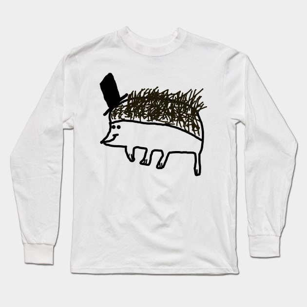 Steve The Hedgehog Long Sleeve T-Shirt by ezfett